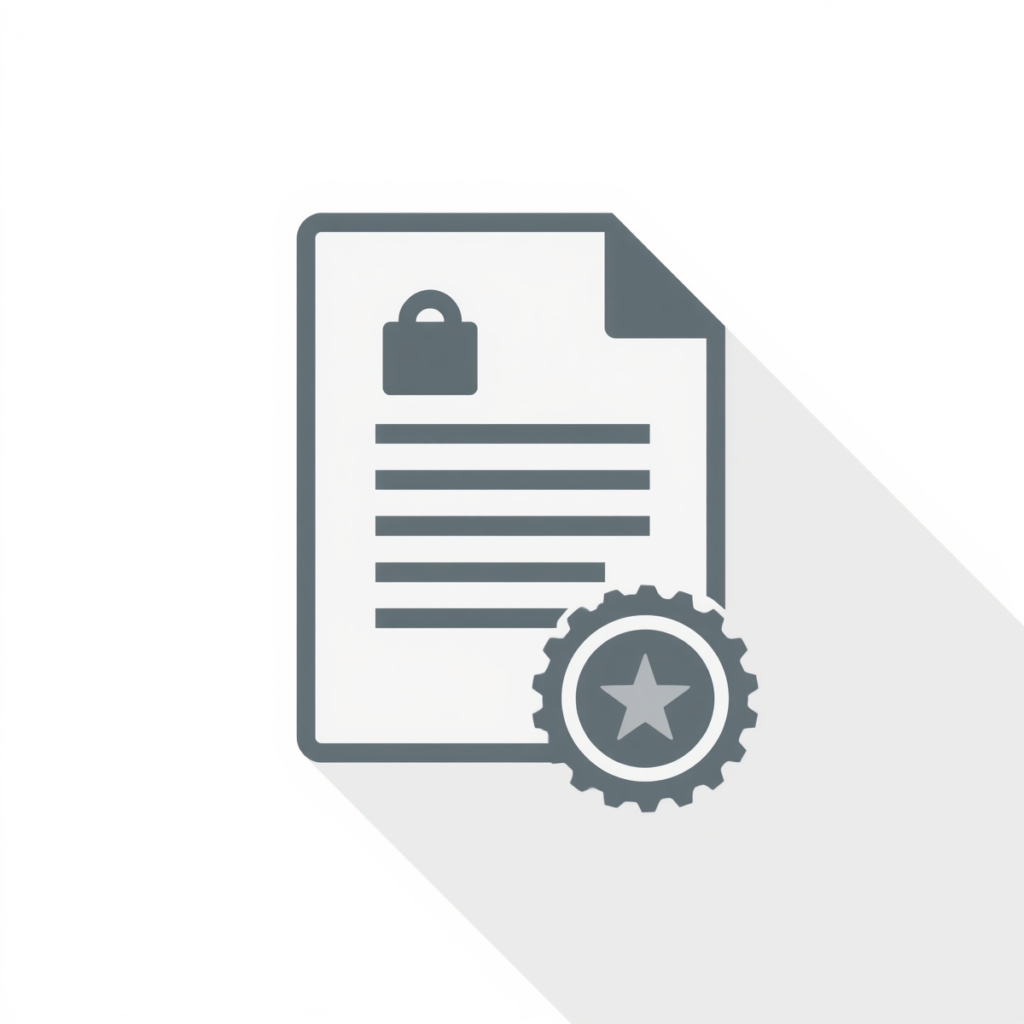 2d flat customs clearance documents with a security stamp illustration